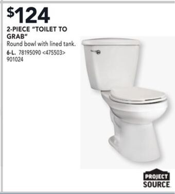 Lowe's Project source 2-piece "toilet to grab" offer