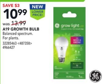 Lowe's Ge a19 growth bulb offer