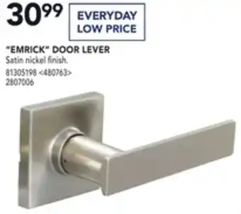 Lowe's "emrick" door lever offer
