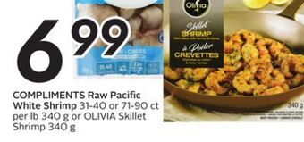 Sobeys Compliments raw pacific white shrimp offer