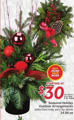 Sobeys Seasonal holiday outdoor arrangements offer