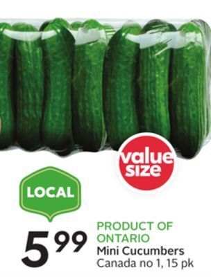 Sobeys Mini cucumbers offer