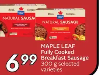 Sobeys Maple leaf fully cooked breakfast sausage offer