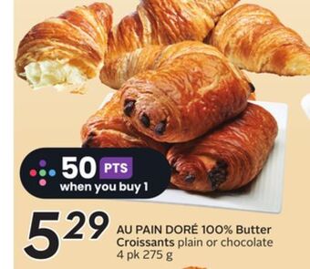 Sobeys Au pain doré 100% butter croissants offer