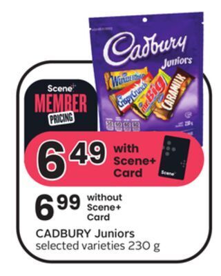 Sobeys Cadbury juniors offer