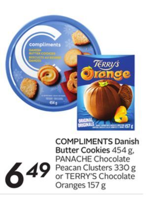 Sobeys Compliments danish butter cookies offer