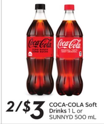 Sobeys Coca-cola soft drinks offer
