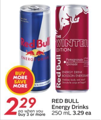 Sobeys Red bull energy drinks offer