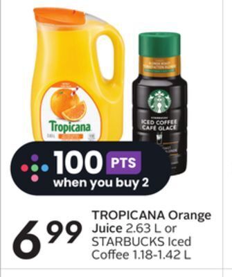 Sobeys Tropicana orange juice offer