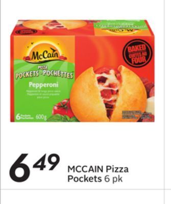 Sobeys Mccain pizza pockets offer