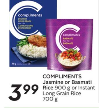 Sobeys Compliments jasmine or basmati rice offer