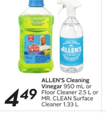 Sobeys Allen's cleaning vinegar offer