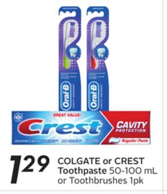 Sobeys Colgate or crest toothpaste offer