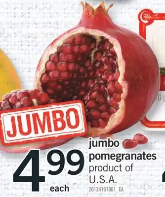 Fortinos Jumbo pomegranates offer