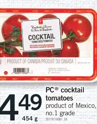 Fortinos Pc® cocktail cocktail tomatoes, 454 g offer