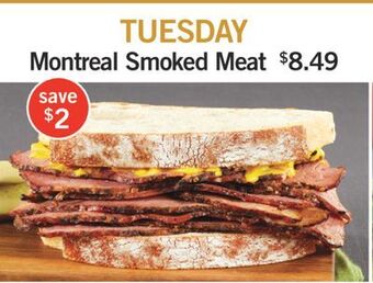 Fortinos Montreal smoked meat offer