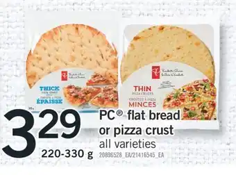Fortinos Pc® flat bread or pizza crust, 220-330 g offer