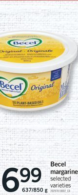 Fortinos Becel margarine, 637/850 g offer