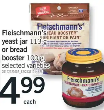 Fortinos Fleischmann's yeast jar, 113 g or bread booster, 100 g offer