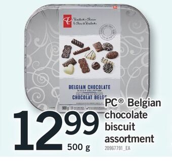 Fortinos Pc® belgian chocolate biscuit assortment, 500 g offer