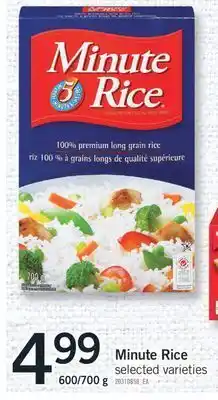 Fortinos Minute rice, 600/700 g offer