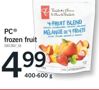 Fortinos Pc® frozen fruit, 400-600 g offer