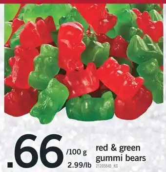 Fortinos Red & green gummi bears offer