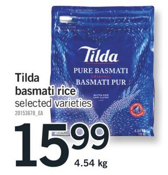 Fortinos Tilda basmati rice, 4.54 kg offer