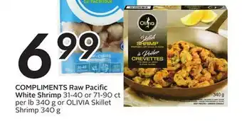 Sobeys Compliments raw pacific white shrimp offer