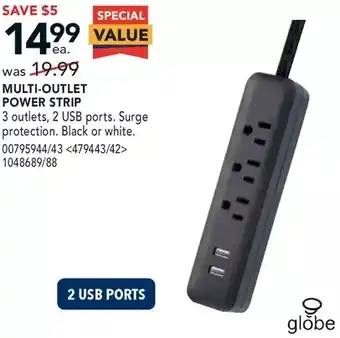 RONA Globe multi-outlet power strip offer