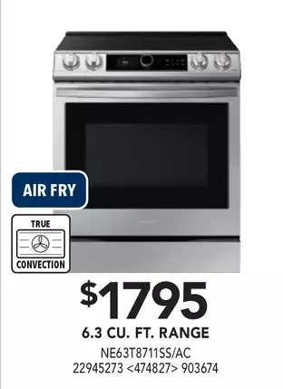 RONA Samsung 6.3 cu. ft. range offer