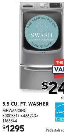 RONA Maytag 5.5 cu. ft. washer offer