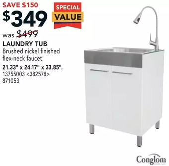 RONA Conglom laundry tub offer