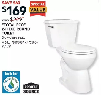 RONA Project source "total eco" 2-piece round toilet offer