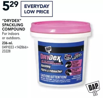 RONA Dap "drydex" spackling compound offer