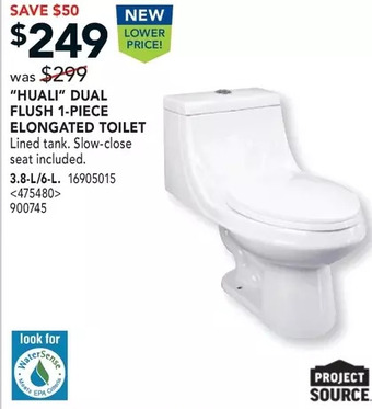 RONA "huali" dual flush 1-piece elongated toilet offer