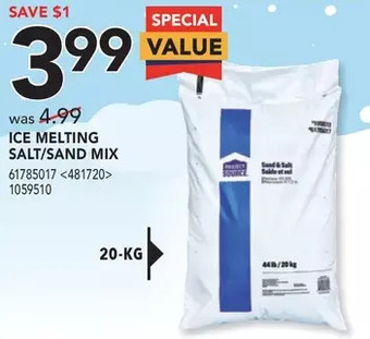 Ice melting salt/sand mix