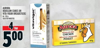 Metro Aurora bouillon cubes or vita vigor breadsticks offer