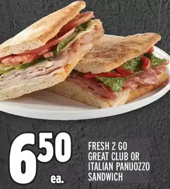Metro Fresh 2 go great club or italian panuozzo sandwich offer