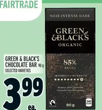 Metro Green & black's chocolate bar offer