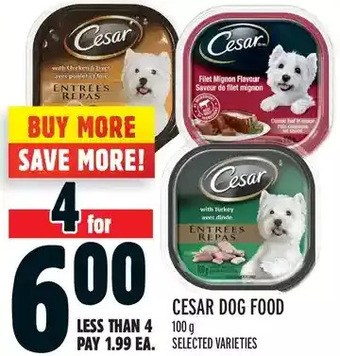 Metro Cesar dog food offer