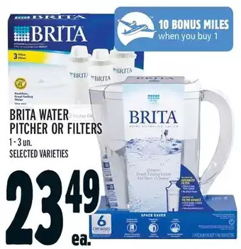 Metro Brita water pitcher or filters offer