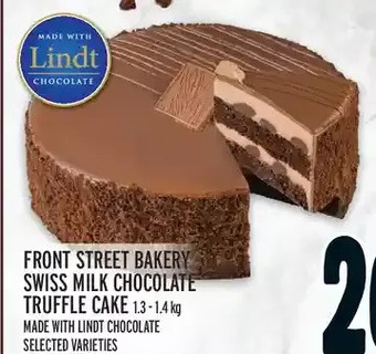 Metro Front street bakery swiss milk chocolate truffle cake offer