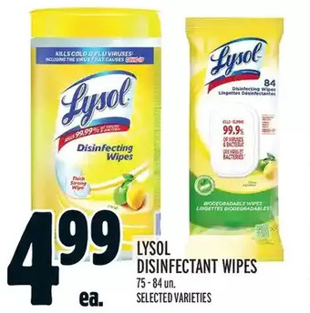 Metro Lysol disinfectant wipes offer