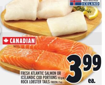 Metro Fresh atlantic salmon or icelandic cod portions offer