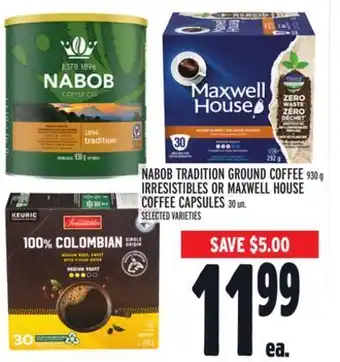 Metro Nabob tradition ground coffee offer