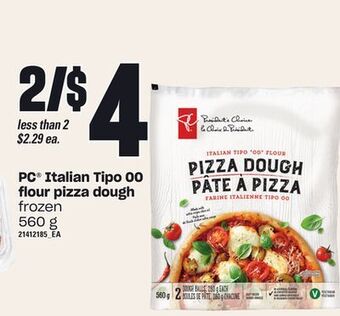 Loblaws Pc® italian tipo 00 flour pizza dough, 560 g offer