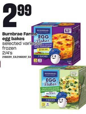 Loblaws Burnbrae farms egg bakes, 2/4's offer
