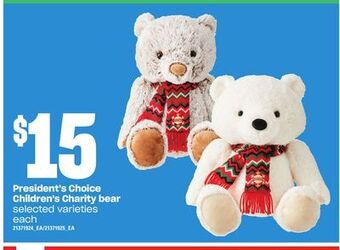 Loblaws President's choice children's charity bear offer