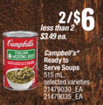 Loblaws Campbell's® ready to serve soups, 515 ml offer